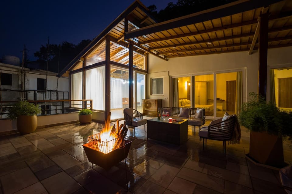Property building, Night, View (from property/room), Balcony/Terrace, Seating area