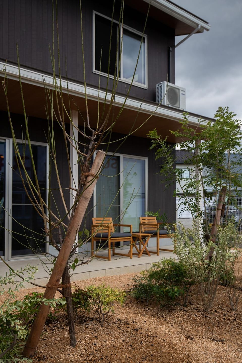Property building, Spring, Garden view