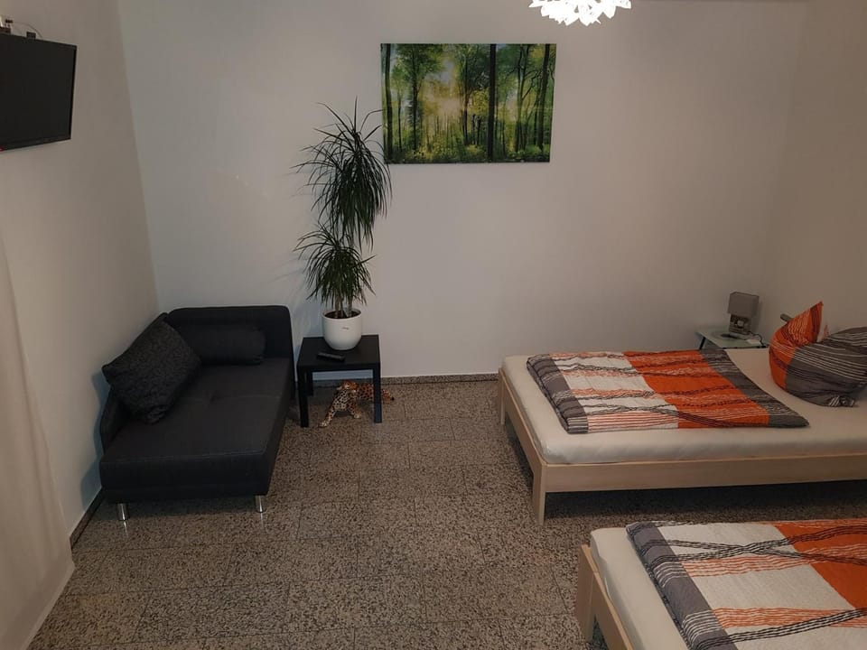 Property building, Living room, Bedroom