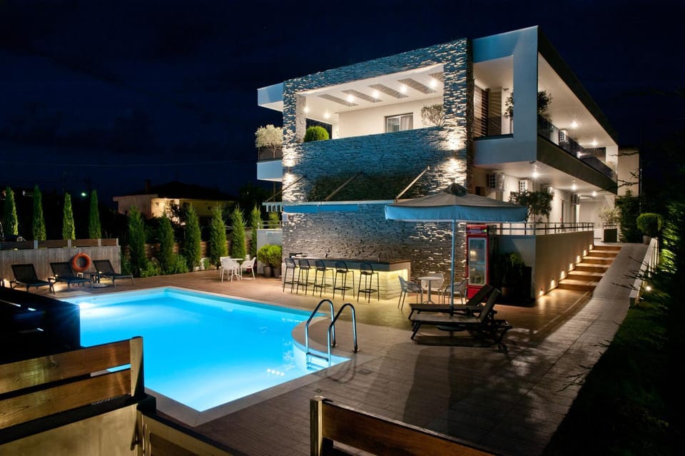 Night, Swimming pool