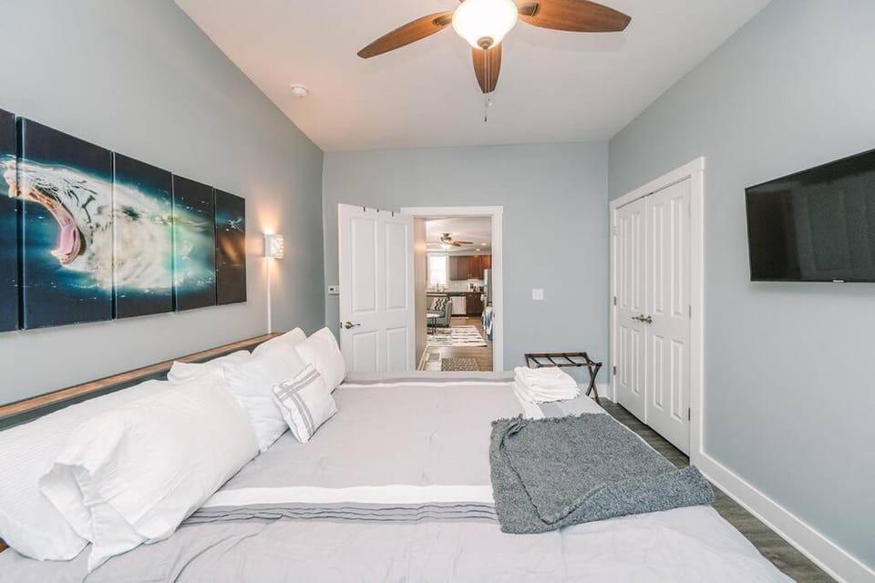 Bed, TV and multimedia, Photo of the whole room, Bedroom