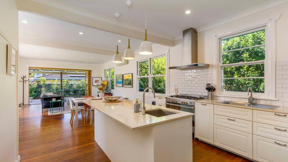 Living room, kitchen