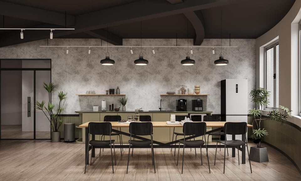 Coffee/tea facilities, Kitchen or kitchenette, Seating area, Dining area