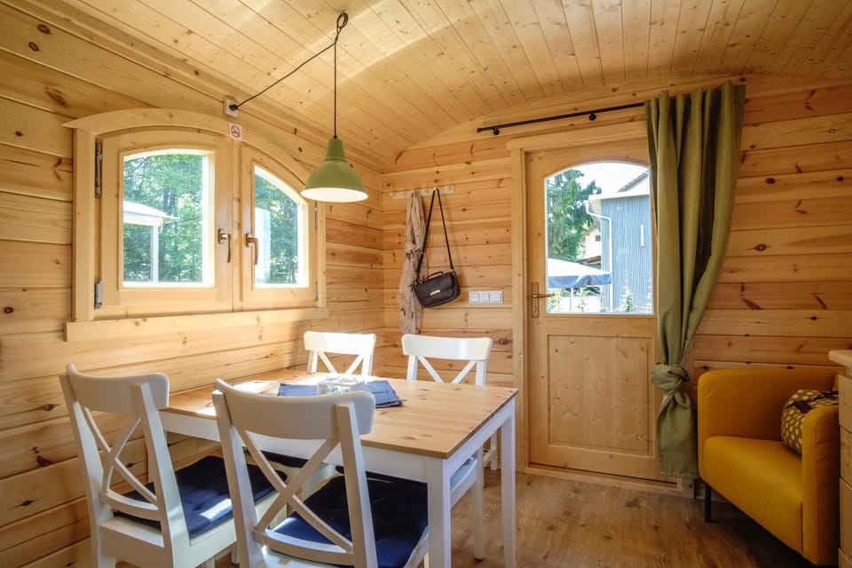 Living room, Dining area, Garden view