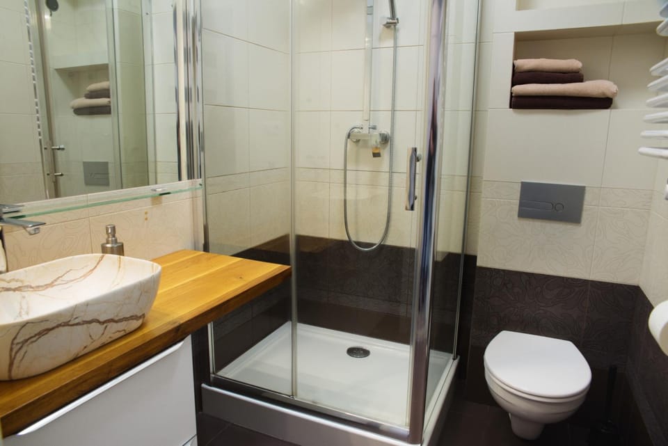 Shower, Toilet, Bathroom, towels