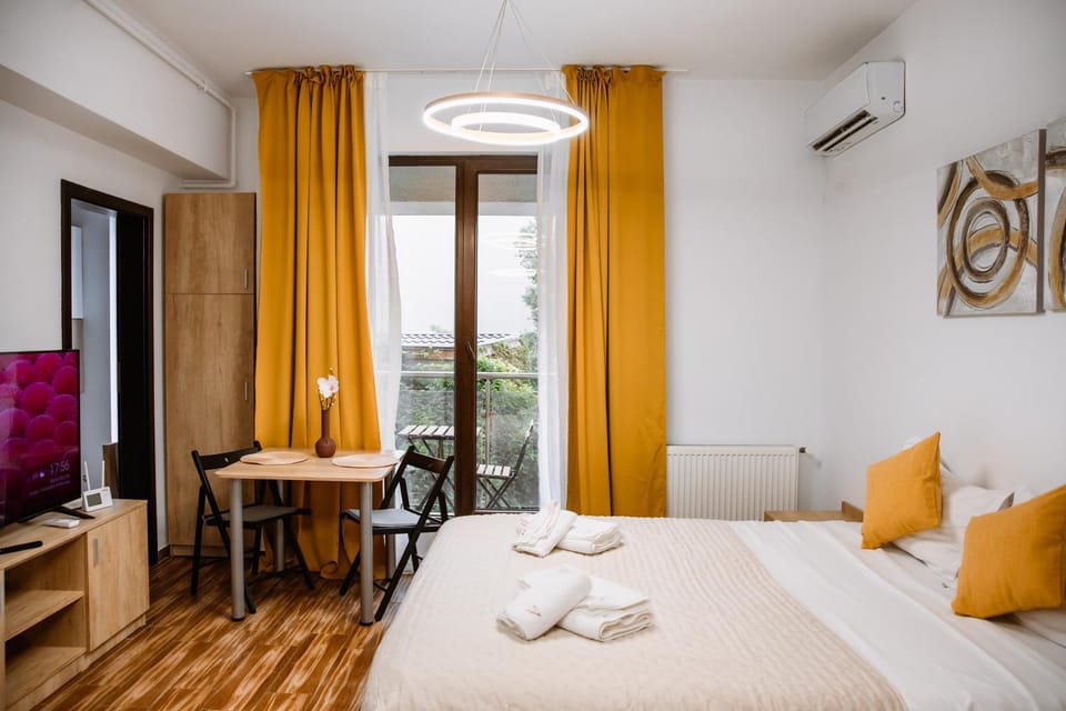 Bed, air conditioner