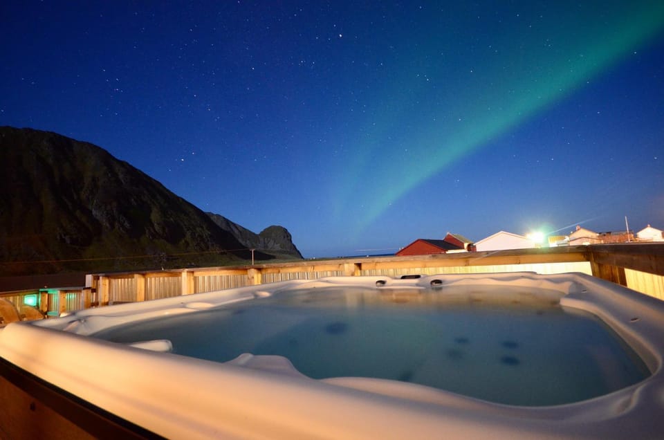 Night, Natural landscape, Hot Tub, Mountain view