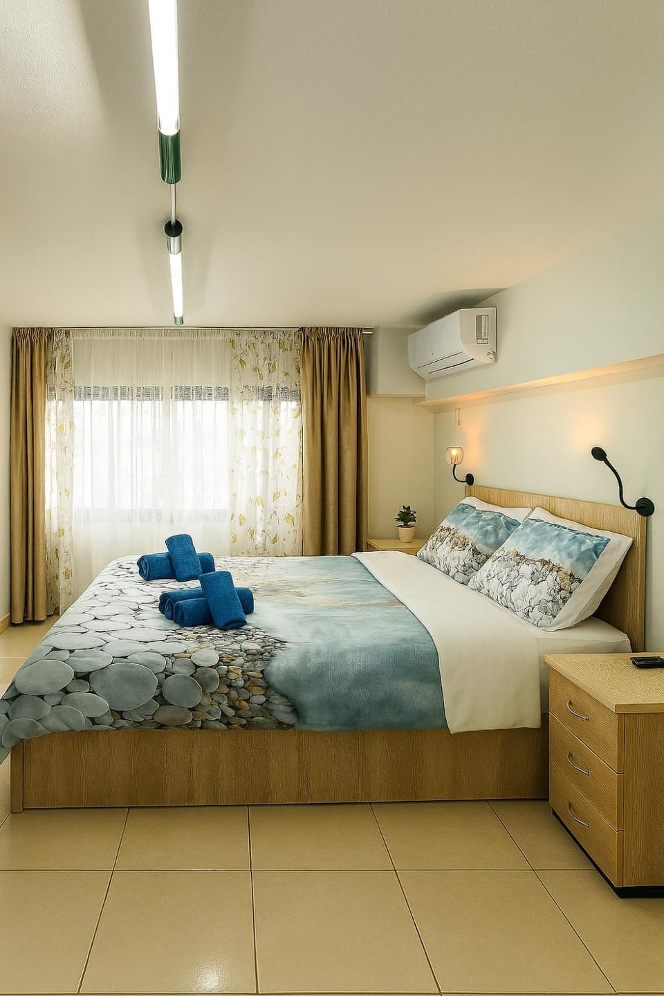 Bed, People, TV and multimedia, Photo of the whole room, Decorative detail, Decorative detail, Bedroom, Guests, Guests, Street view, children, children, young children, young children, older children, older children, group of guests, group of guests, Family, Quiet street view, furniture, heating, internet, internet, towels, wardrobe, air conditioner