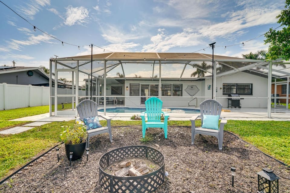 Dock & Fire Pit! Breezy Cape Coral Getaway House in Cape Coral