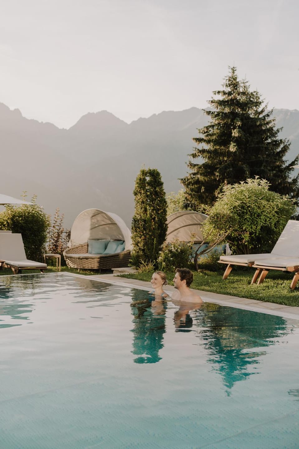 Natural landscape, Mountain view, Swimming pool