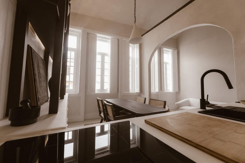 Beige Tranquil Escape by the Sea Apartment in Matosinhos