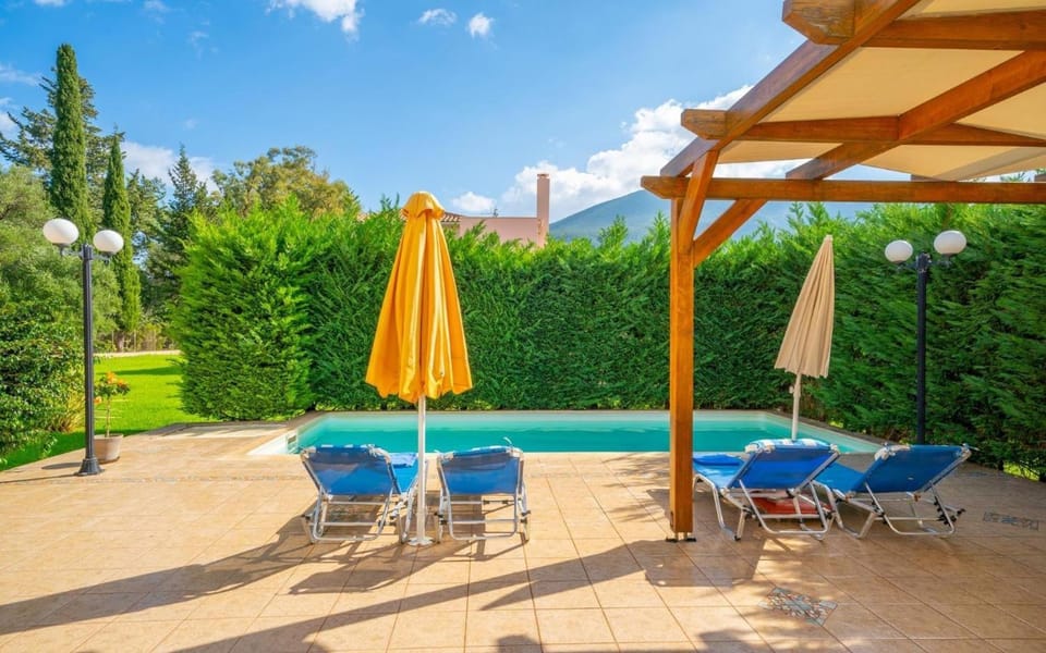Property building, Living room, Swimming pool