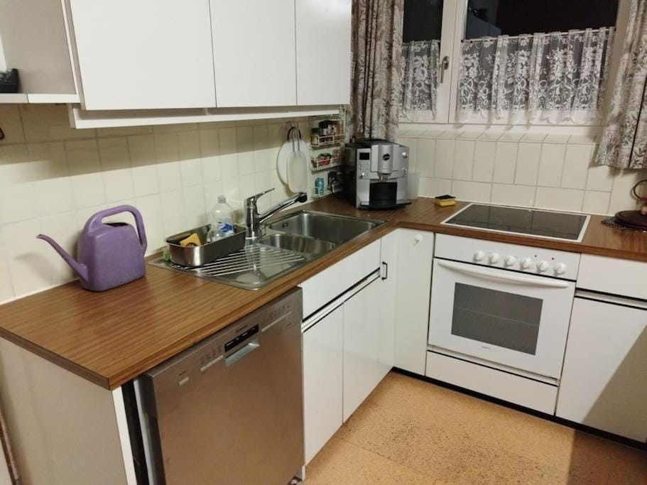 Coffee/tea facilities, Kitchen or kitchenette, dishwasher, stove