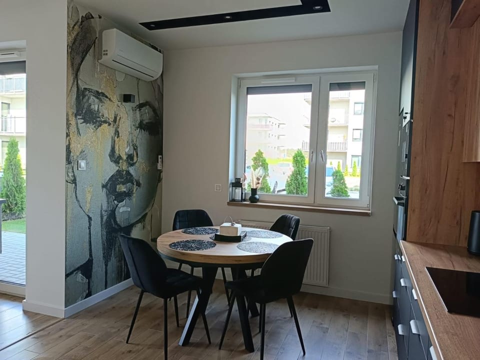 Dining area, air conditioner