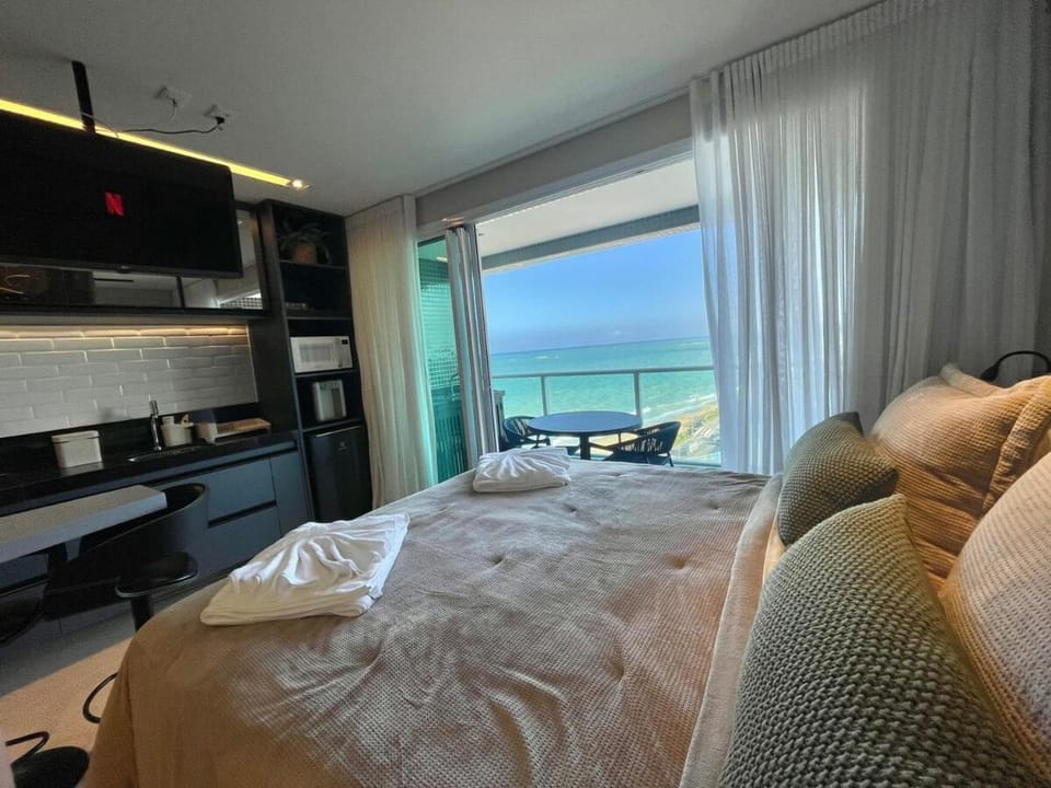 Bed, Natural landscape, Living room, Bedroom, Sea view