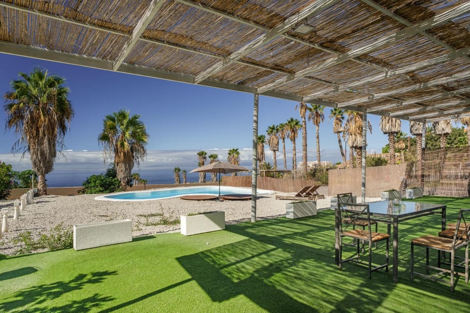 Property building, Living room, Swimming pool