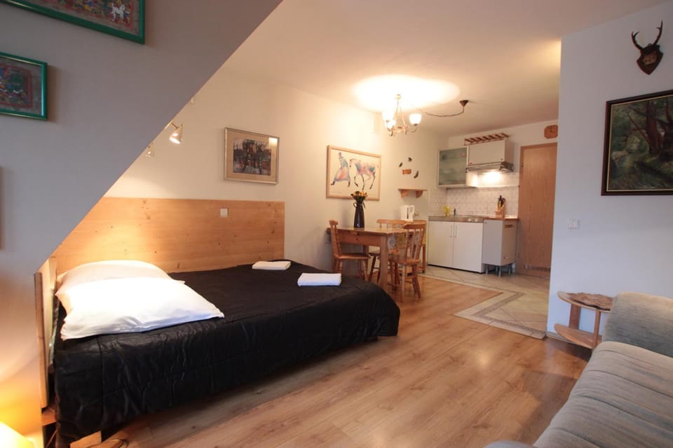 Bed, Kitchen or kitchenette, Photo of the whole room, Dining area, Bedroom