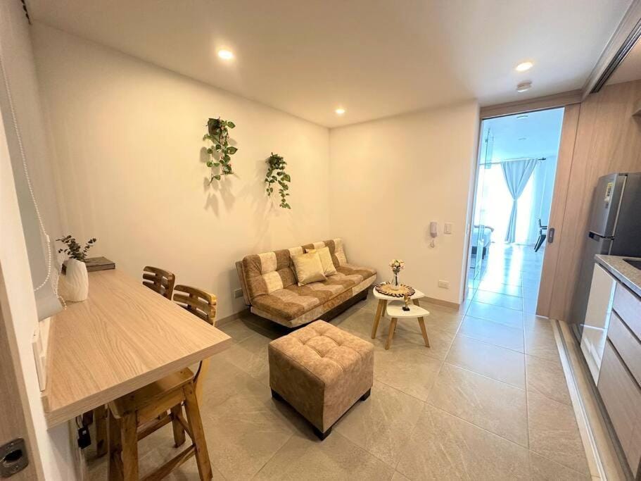 Belmonte218-Apartaestudio en Av centenario con piscina gym bbq Apartment in Armenia