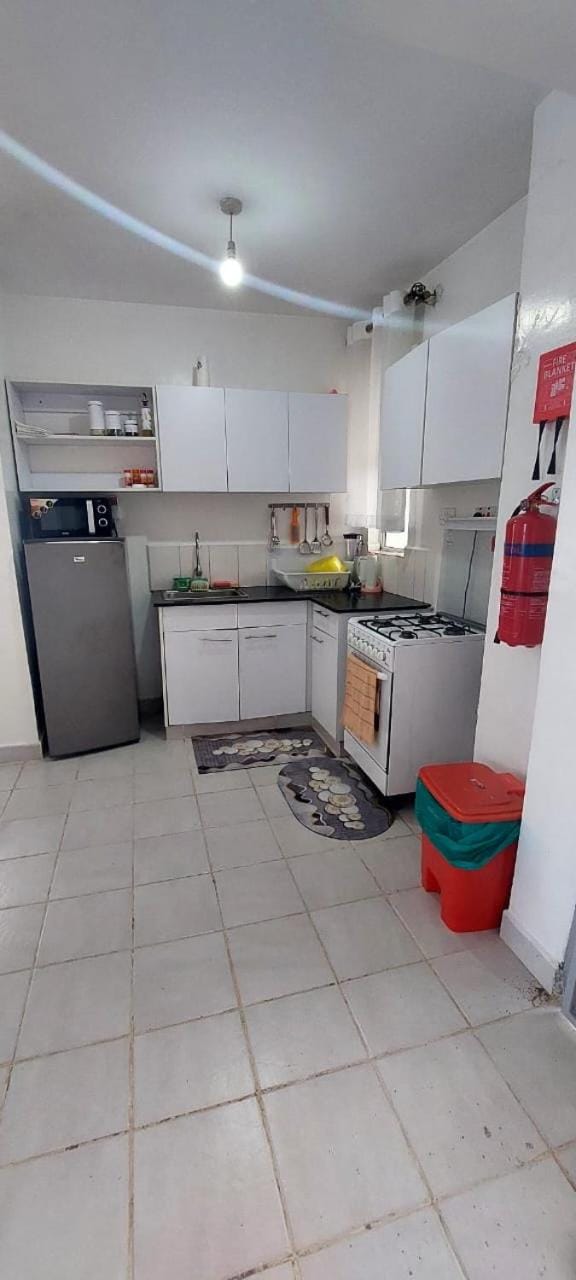 Kitchen or kitchenette, oven