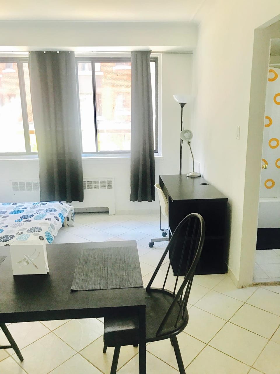 Bed, Living room, Seating area, Dining area, Bedroom