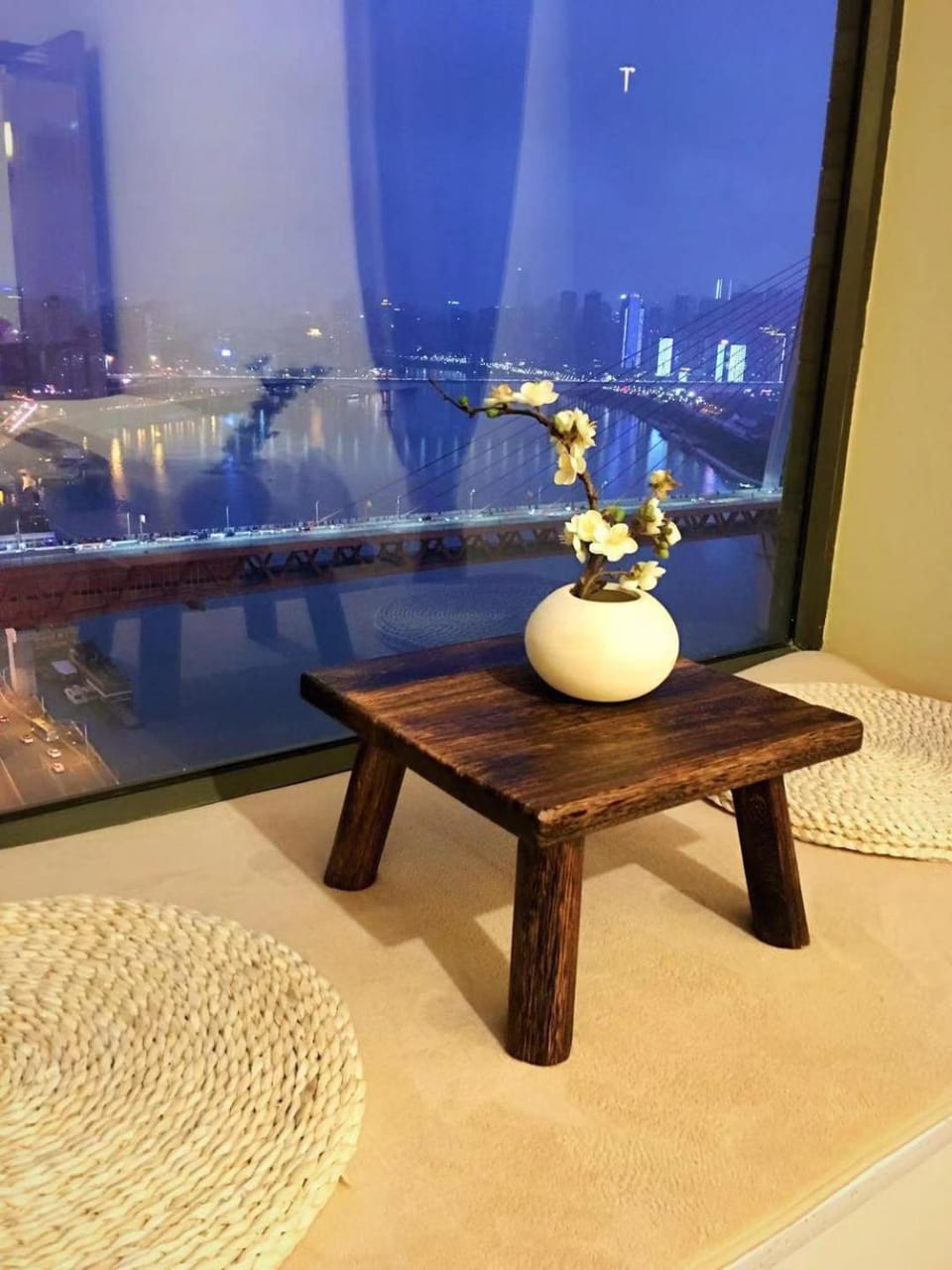 Night, View (from property/room), Balcony/Terrace