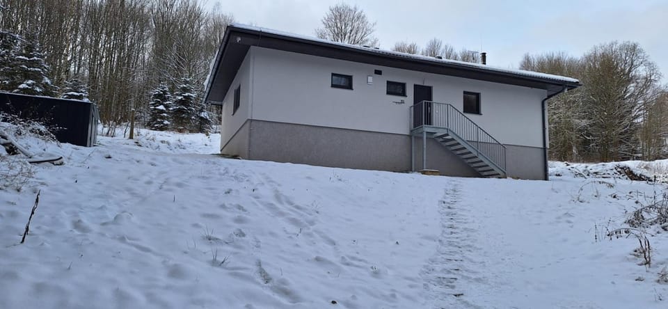 Property building, Winter, Garden
