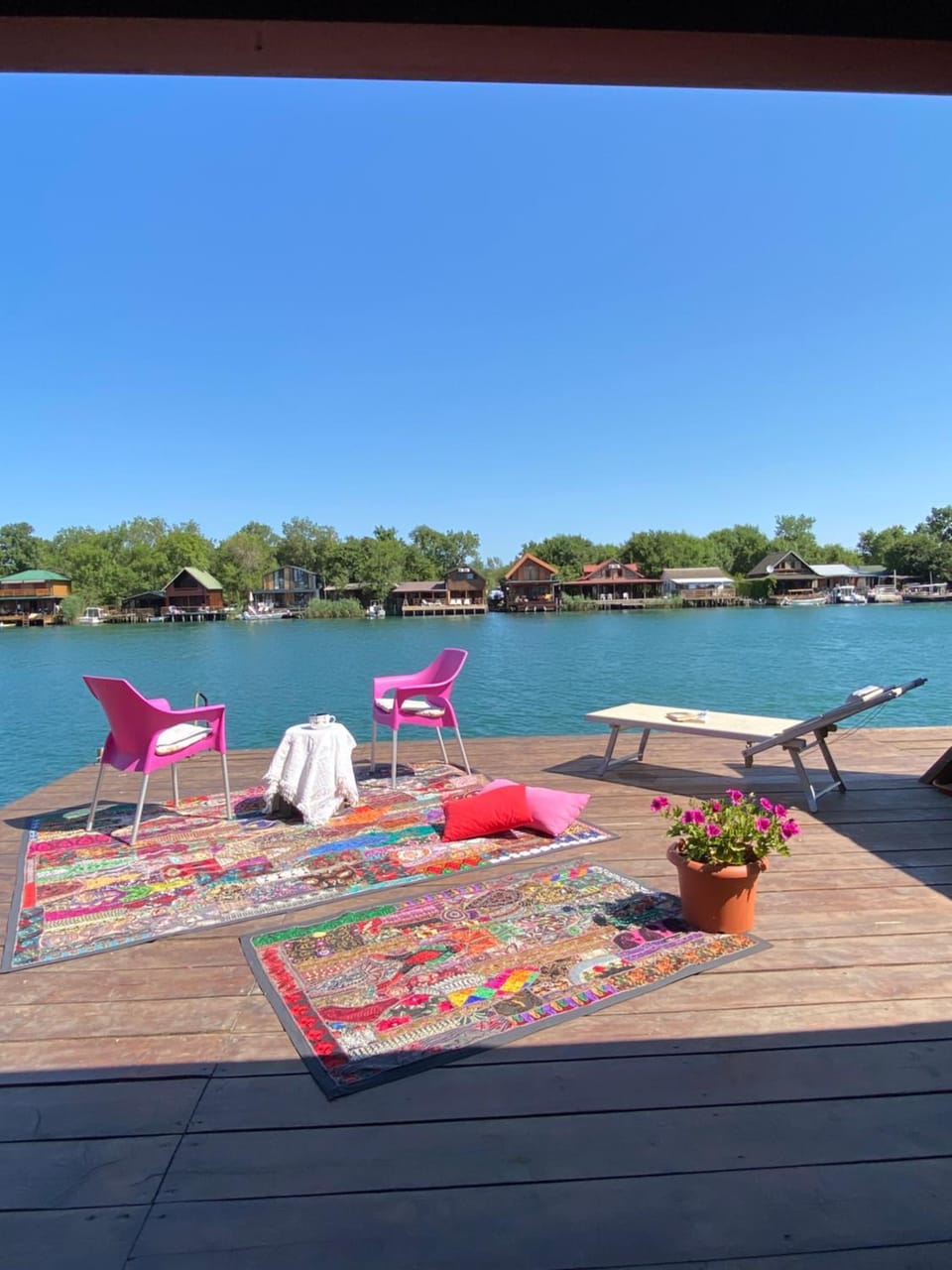 Patio, Day, Natural landscape, River view