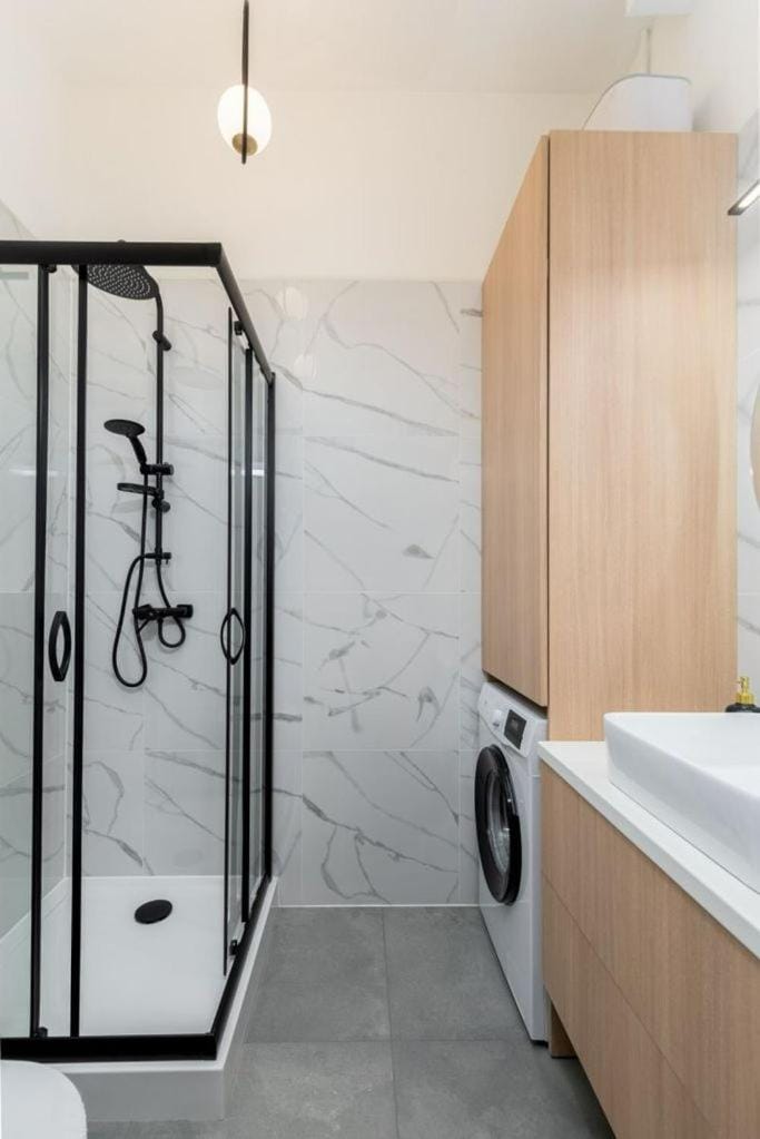Shower, Bathroom, washing machine