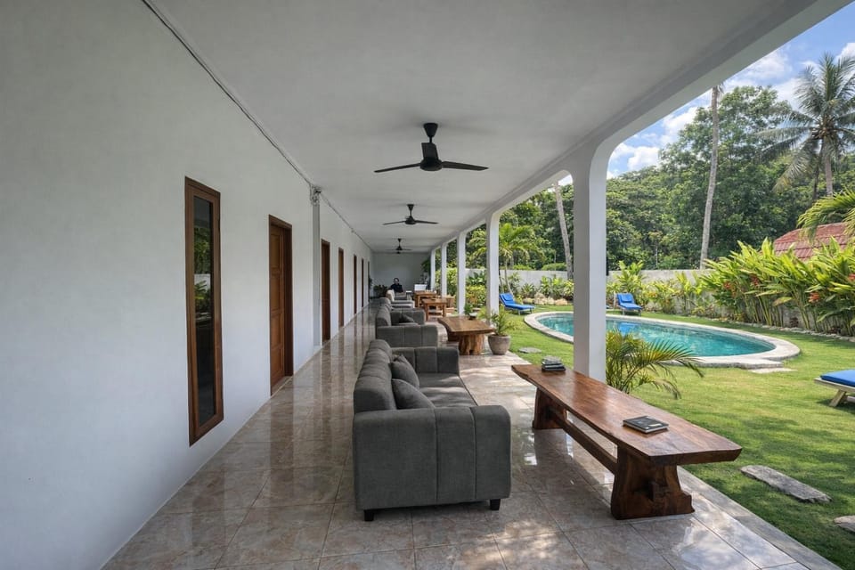 Balcony/Terrace, Seating area, Garden view, Pool view
