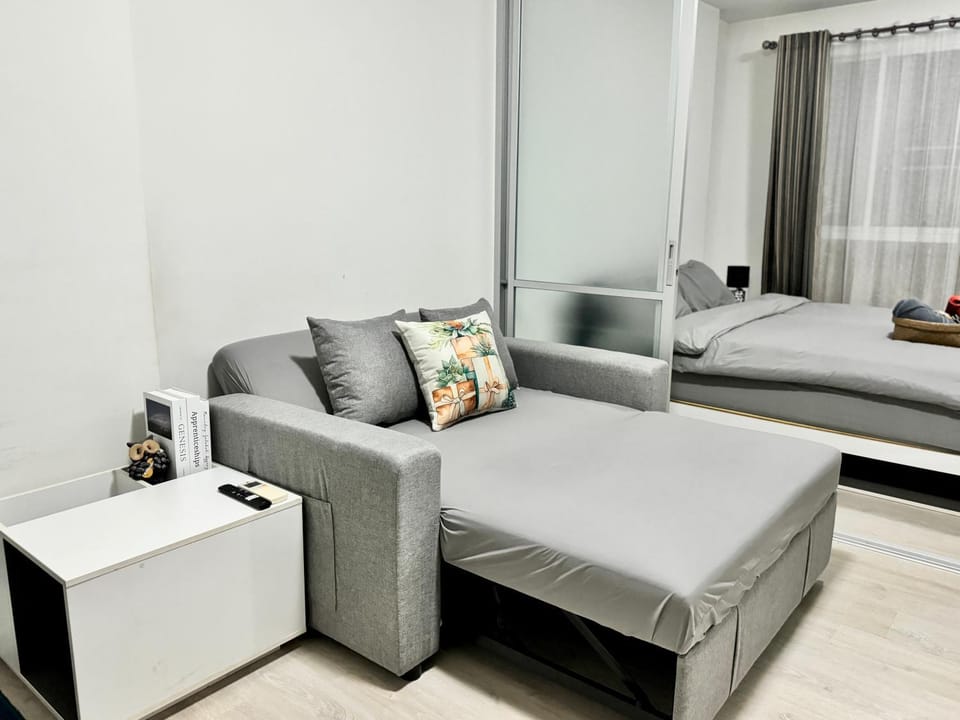 Bed, Living room, Photo of the whole room, Seating area, Bedroom