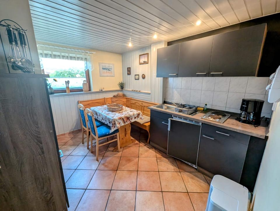 Kitchen or kitchenette, Dining area, stove