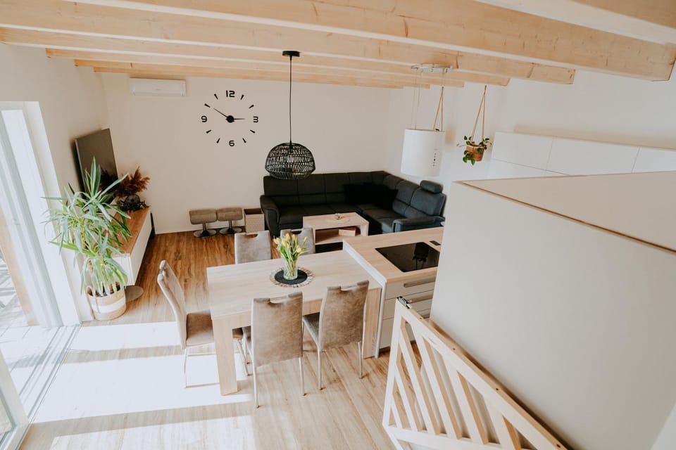 Kitchen or kitchenette, Living room, Dining area