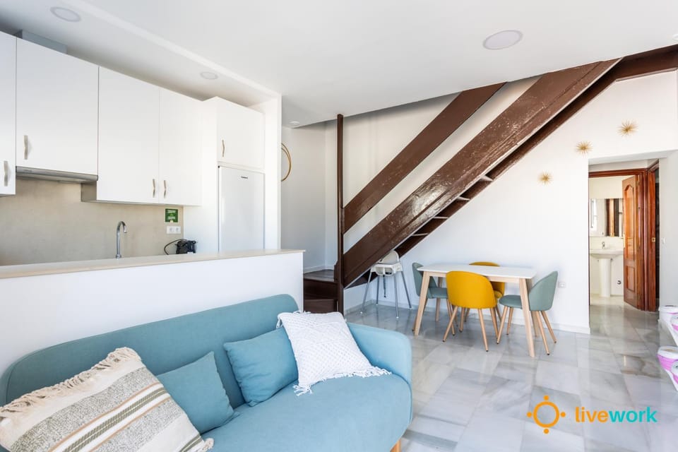 Kitchen or kitchenette, Living room, Dining area