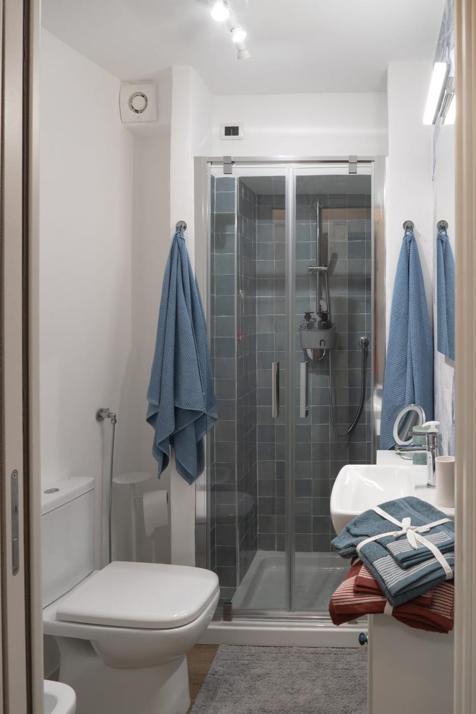 Shower, Toilet, Bathroom, towels