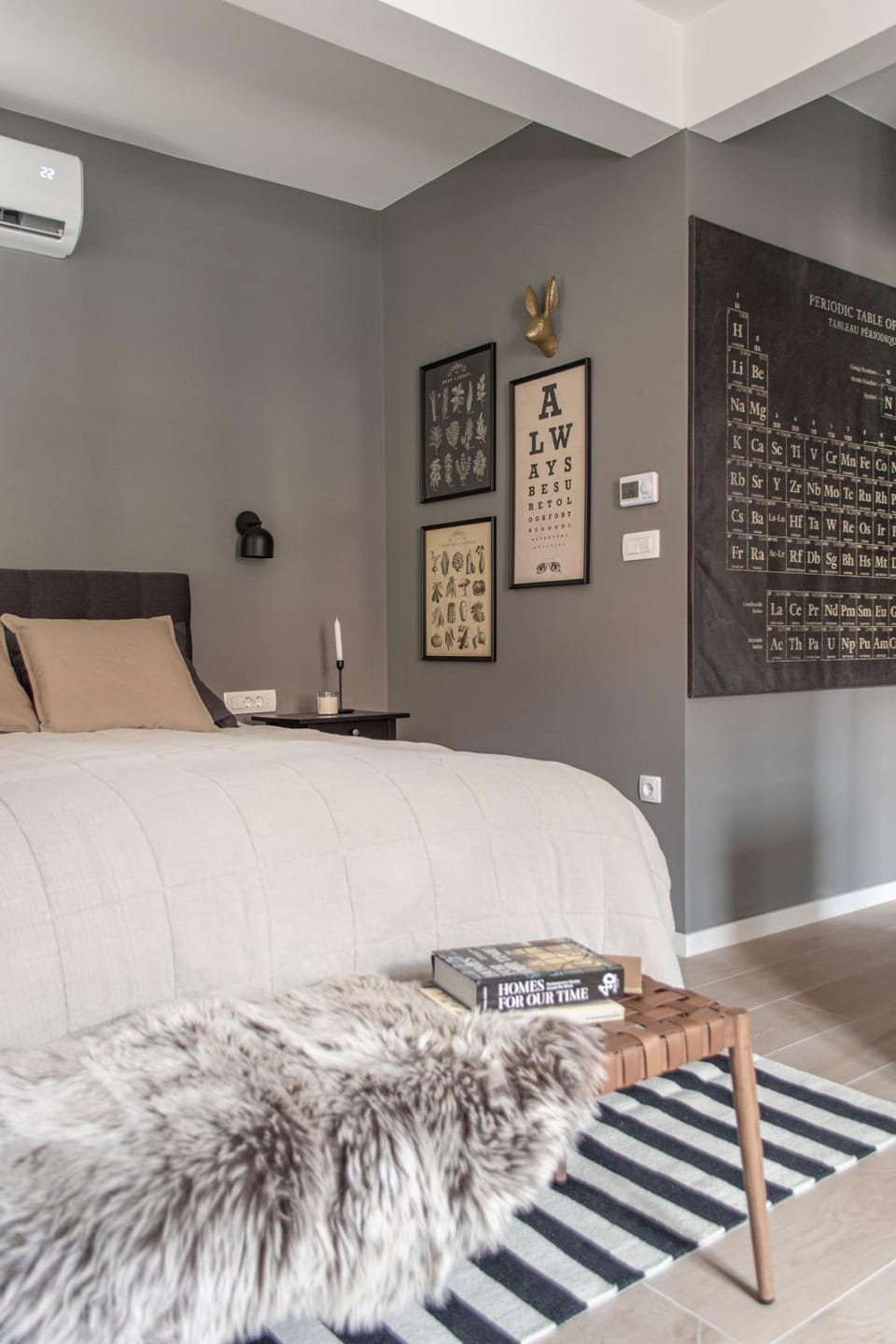 Bed, Bedroom, air conditioner
