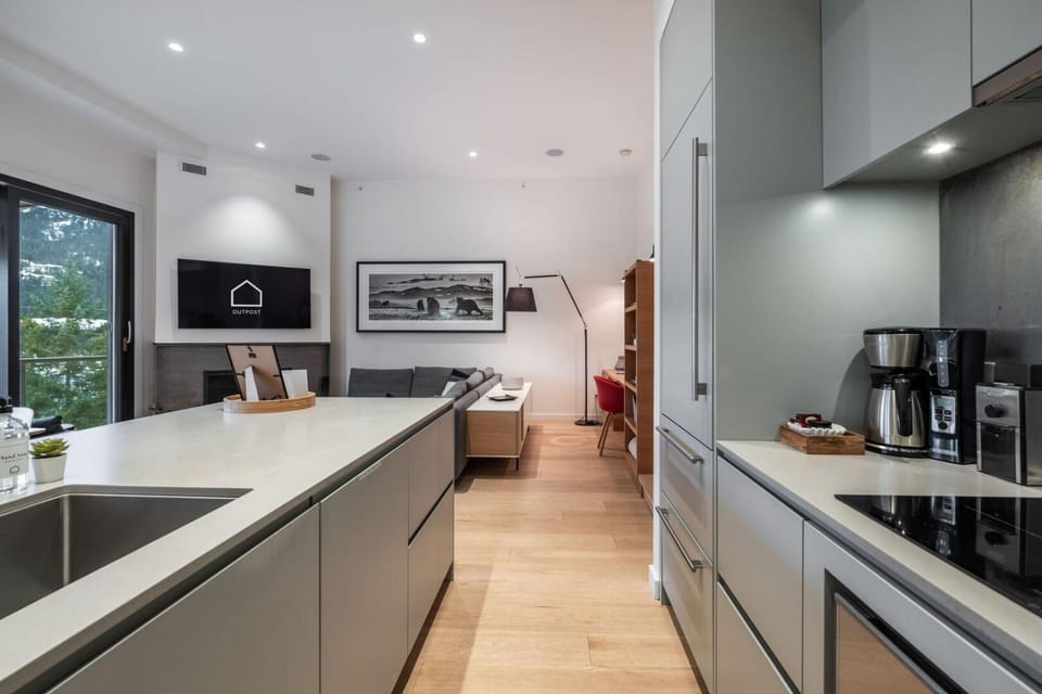 Living room, kitchen