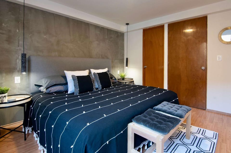 Bed, Photo of the whole room, Bedroom, wardrobe