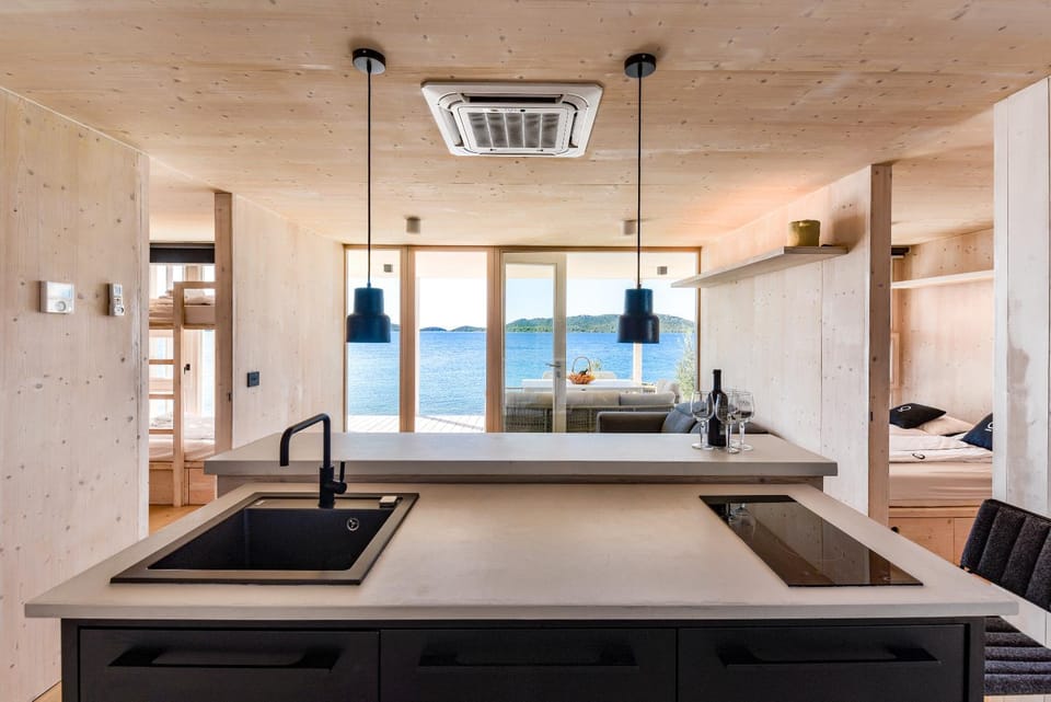 Kitchen or kitchenette, Seating area, Sea view
