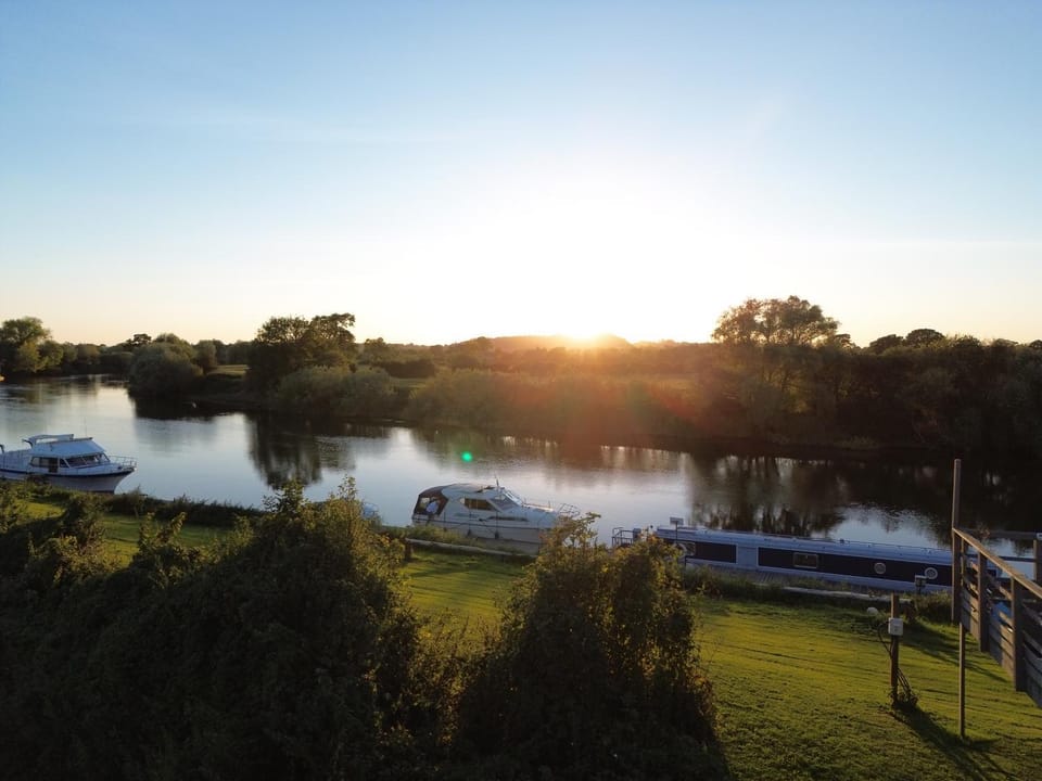 Natural landscape, River view, Sunset