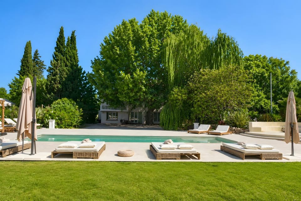 Property building, Living room, Swimming pool