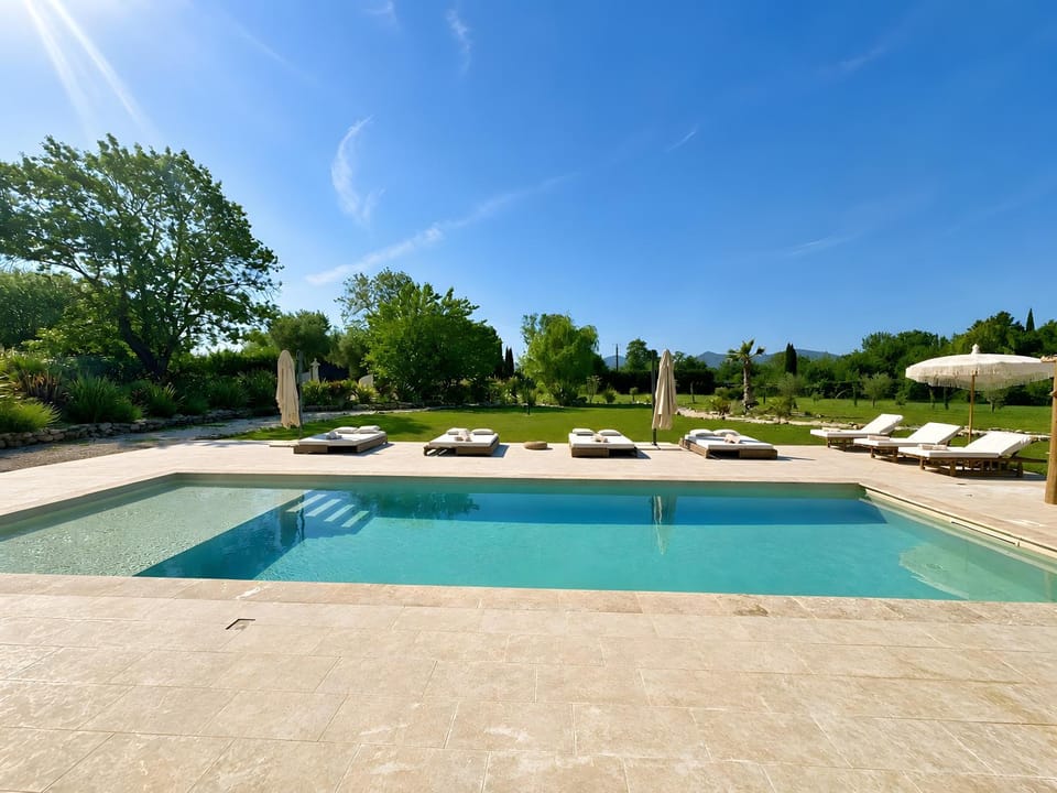 Property building, Living room, Swimming pool