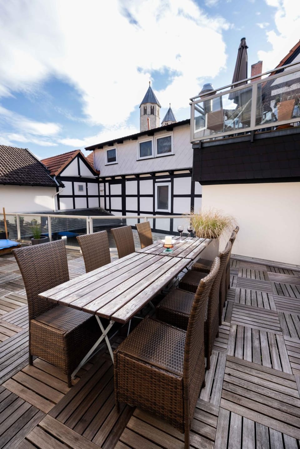 Day, Balcony/Terrace, Seating area, Dining area