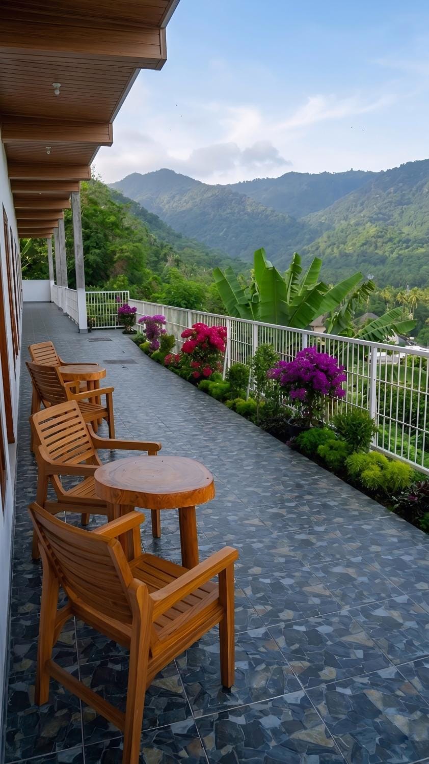 Property building, Day, Natural landscape, View (from property/room), Balcony/Terrace, Mountain view