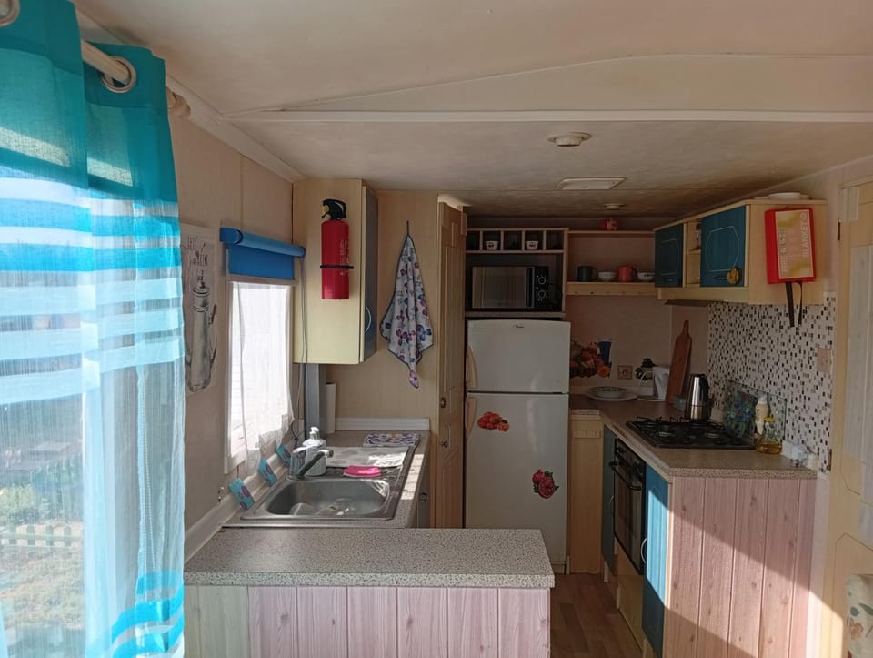 Kitchen or kitchenette, oven