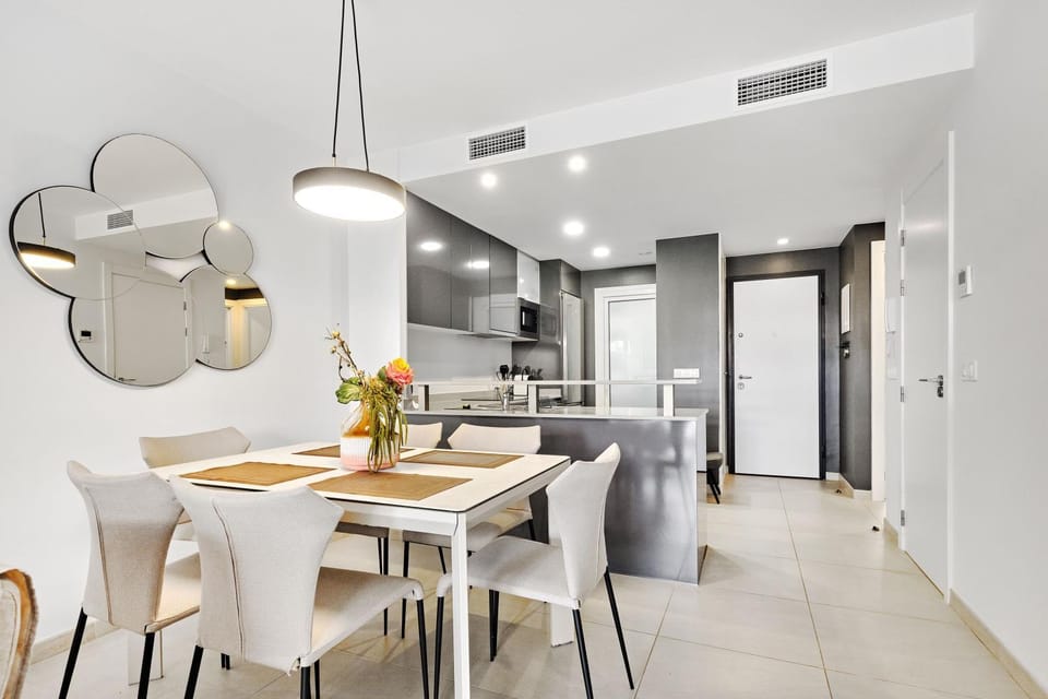 Kitchen or kitchenette, Living room, Seating area