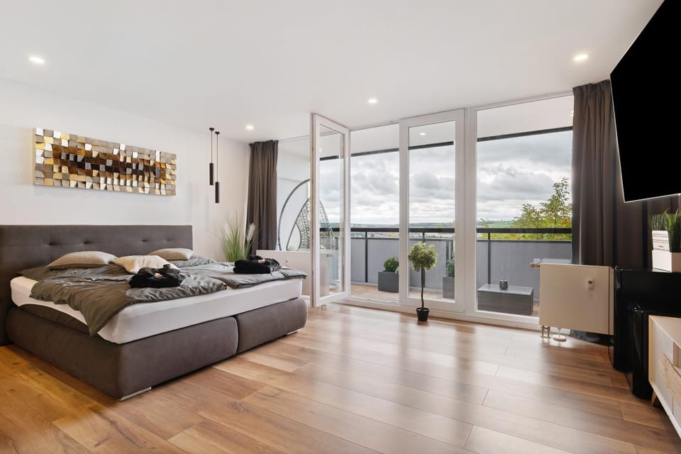 Property building, Living room, Bedroom