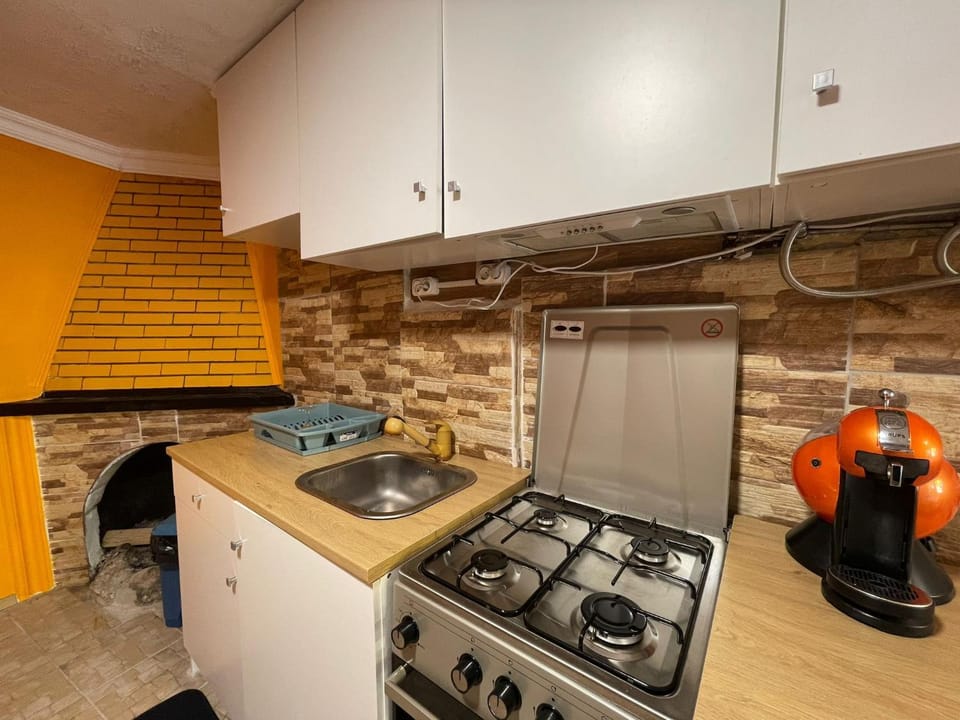 Kitchen or kitchenette, dishwasher, minibar, stove