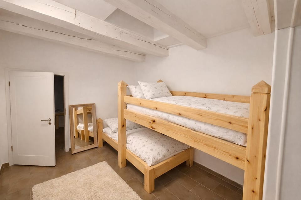 Bed, Photo of the whole room, Bedroom, bunk bed, wardrobe