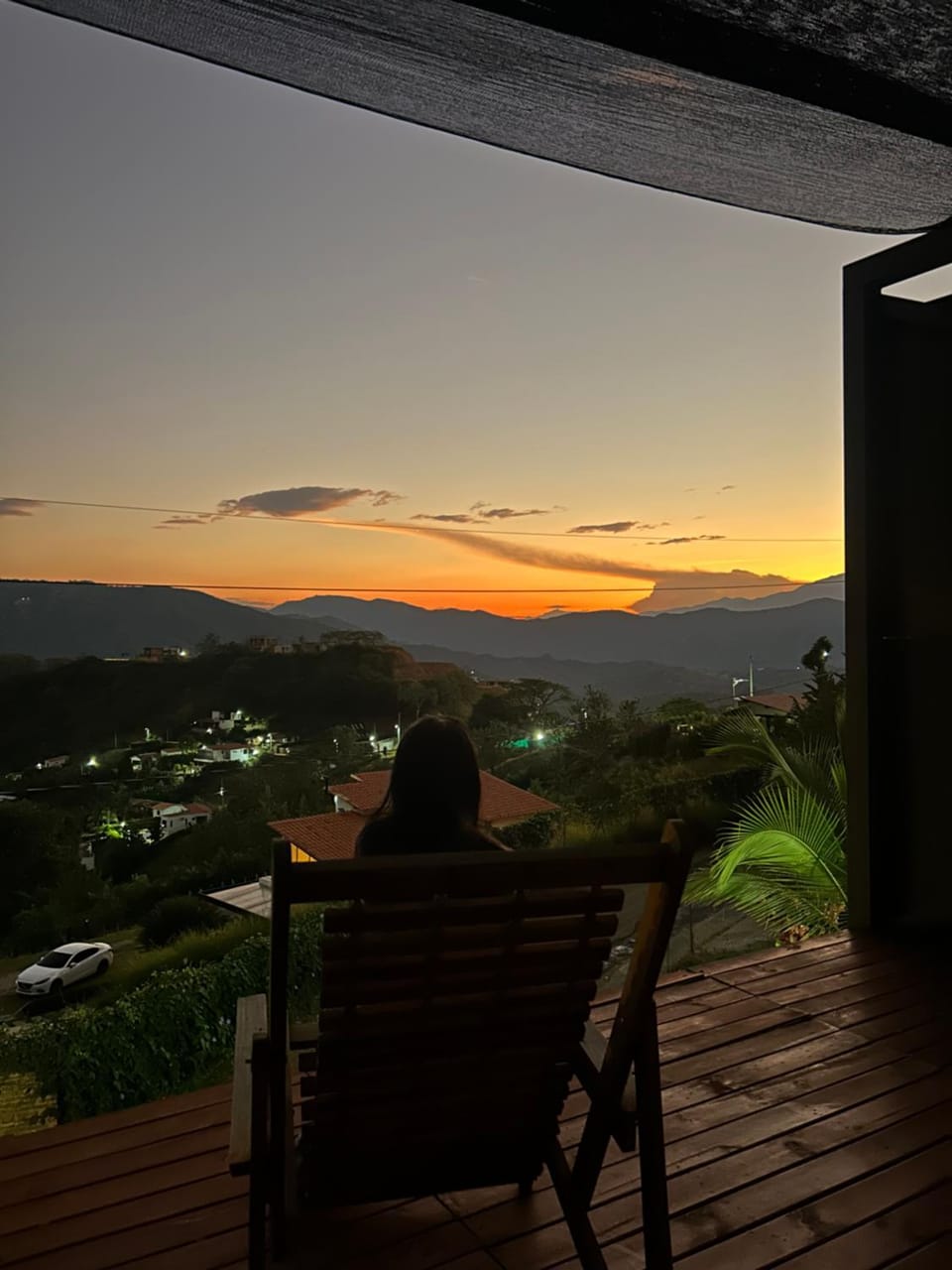 Natural landscape, View (from property/room), Balcony/Terrace, Mountain view, Sunset