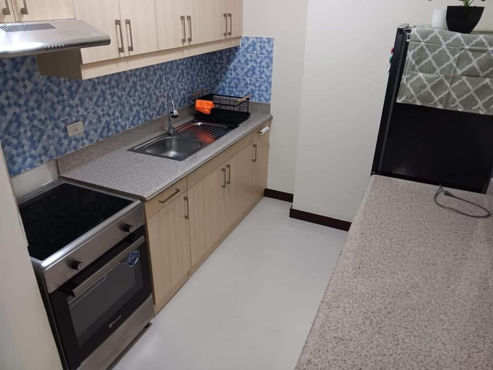 Kitchen or kitchenette, oven
